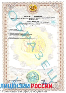 Образец сертификата соответствия (приложение) Коряжма Сертификат ISO 14001